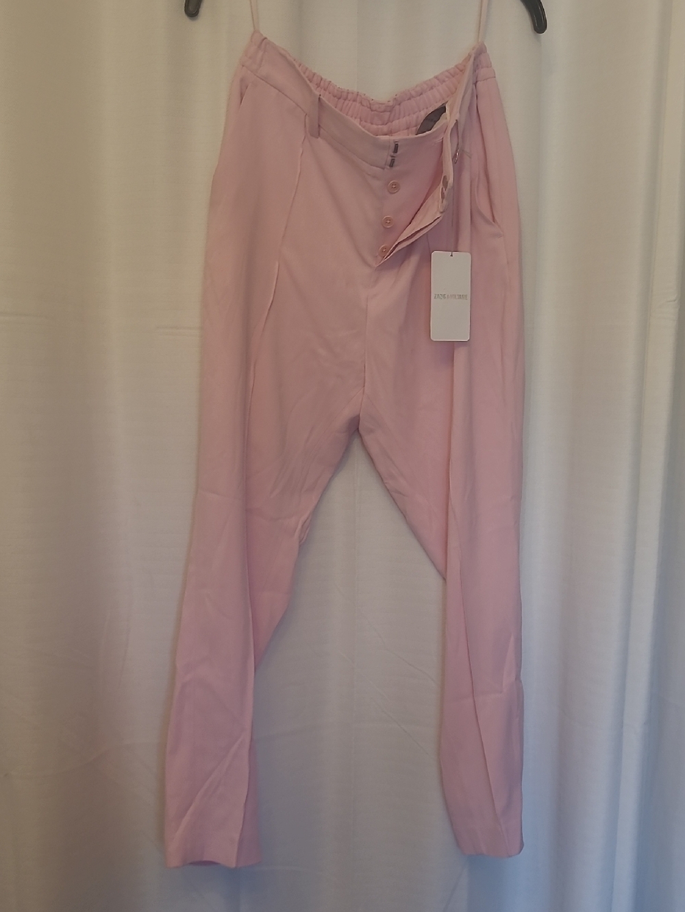 BNWT Zadig & Voltaire Panda Crepe Light Pink Trousers